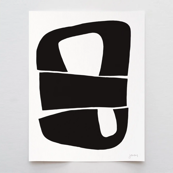 black + white abstract art print